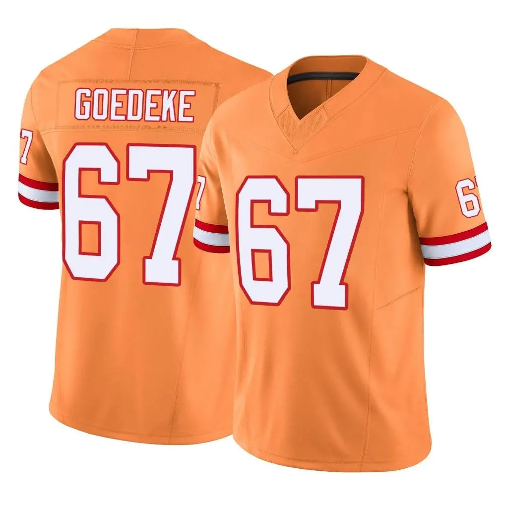 Kdoa TB.Buccaneers #67 Luke Goedeke Player Orange Limited Vapor F.U.S.E. Home Game Stitched Jerseys