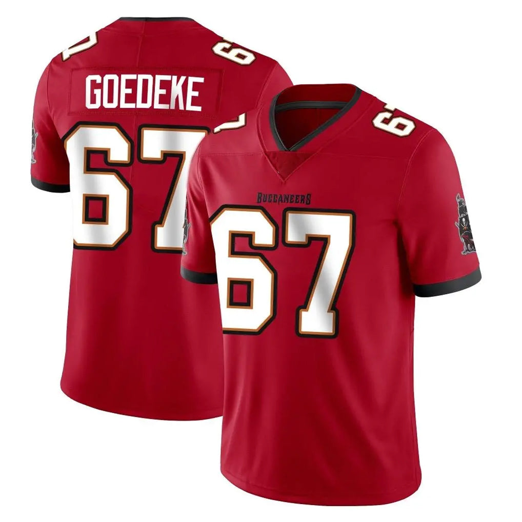 Kdoa TB.Buccaneers #67 Luke Goedeke Player Red Limited Vapor Home Game Stitched Jerseys