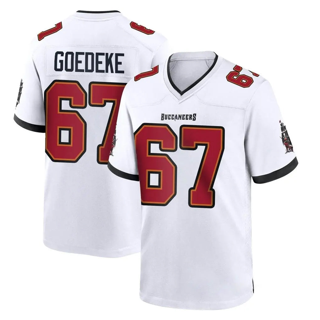Kdoa TB.Buccaneers #67 Luke Goedeke Player White Home Game Stitched Jerseys