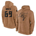 Kdoa TB.Buccaneers #69 Cody Mauch Player Brown Limited Salute to Service Pullover Hoodies Game Stitched Jerseys