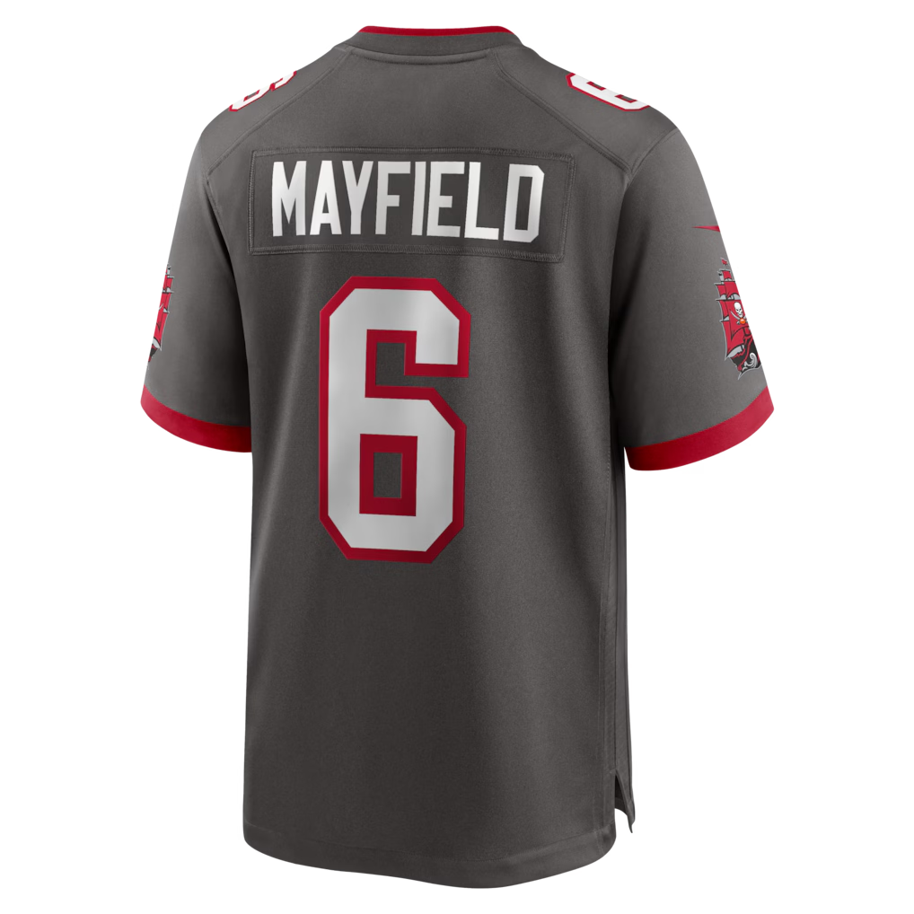 Kdoa TB.Buccaneers #6 Baker Mayfield Pewter Alternate Game Player Stitched Jerseys