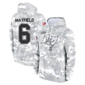 Kdoa TB.Buccaneers #6 Baker Mayfield Player Arctic Camo Limited Salute to Service Pullover Hoodies Game Stitched Jerseys