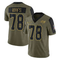 Kdoa TB.Buccaneers #78 Tristan Wirfs Player Olive Salute To Service Limited Game Stitched Jerseys