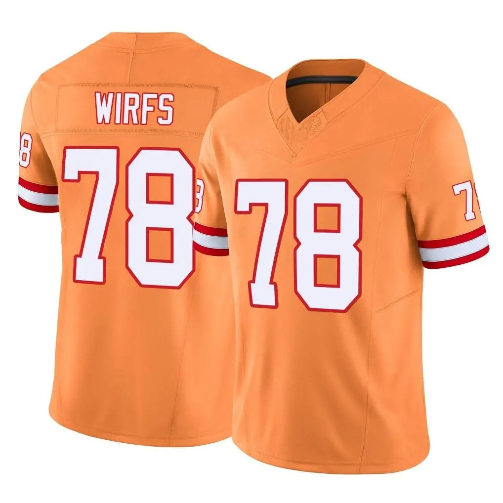 Kdoa TB.Buccaneers #78 Tristan Wirfs Player Orange Limited Vapor F.U.S.E. Home Game Stitched Jerseys