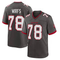 Kdoa TB.Buccaneers #78 Tristan Wirfs Player Pewter Alternate Home Game Stitched Jerseys