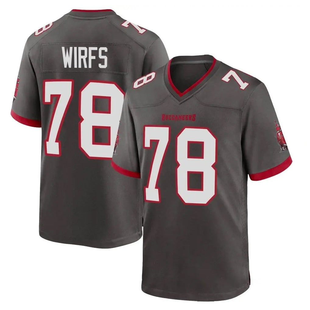 Kdoa TB.Buccaneers #78 Tristan Wirfs Player Pewter Alternate Home Game Stitched Jerseys