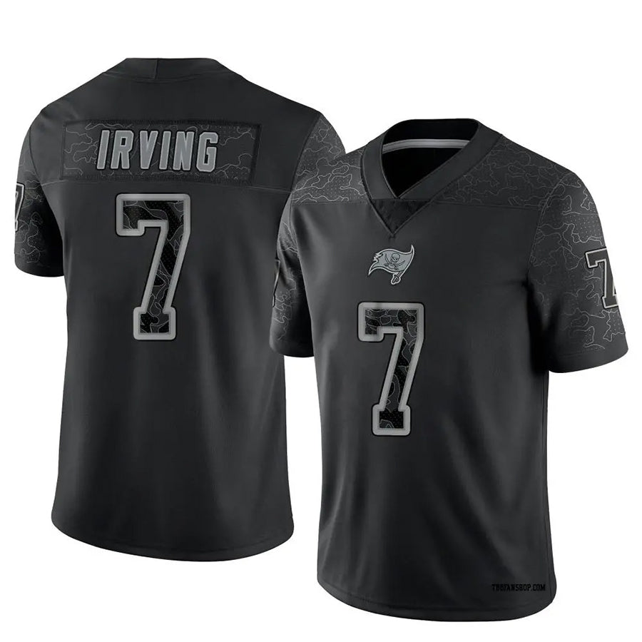 Kdoa TB.Buccaneers #7 Bucky Irving Player Limited Black Reflective Stitched Jerseys