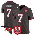 Kdoa TB.Buccaneers #7 Bucky Irving Player Pewter 50th Season Vapor Limited Home Game Stitched Jerseys