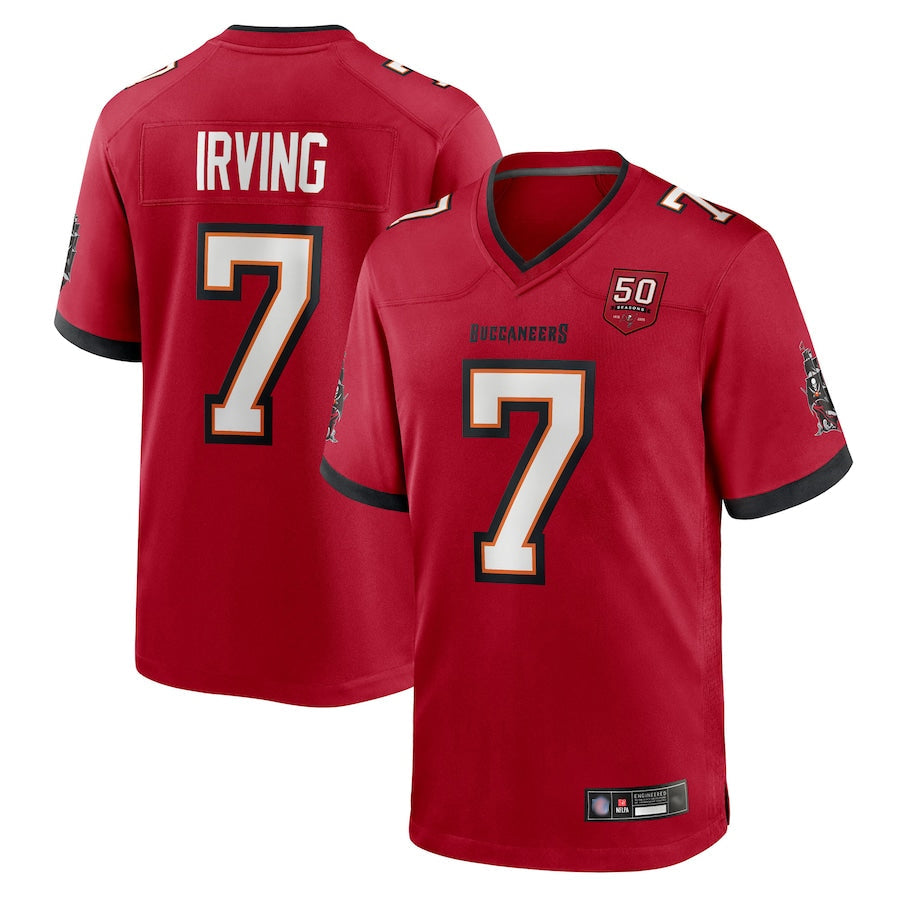Kdoa TB.Buccaneers #7 Bucky Irving Player Red 50th Anniversary Game Stitched Jerseys