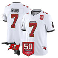Kdoa TB.Buccaneers #7 Bucky Irving Player White 50th Season Vapor Limited Home Game Stitched Jerseys
