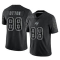 Kdoa TB.Buccaneers #88 Cade Otton Player Black Reflective Limited Home Game Stitched Jerseys