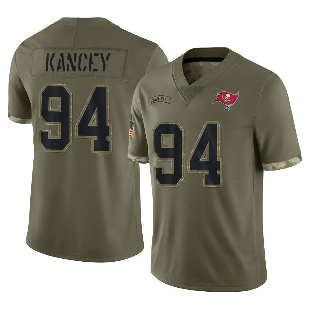 Kdoa TB.Buccaneers #94 Calijah Kancey Player Olive Limited Salute To Service Home Game Stitched Jerseys
