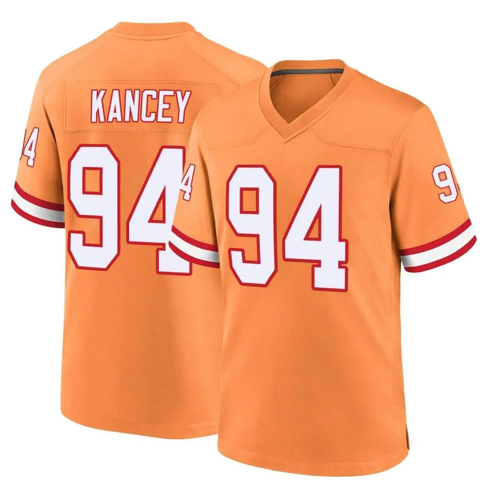 Kdoa TB.Buccaneers #94 Calijah Kancey Player Orange Throwback Home Game Stitched Jerseys