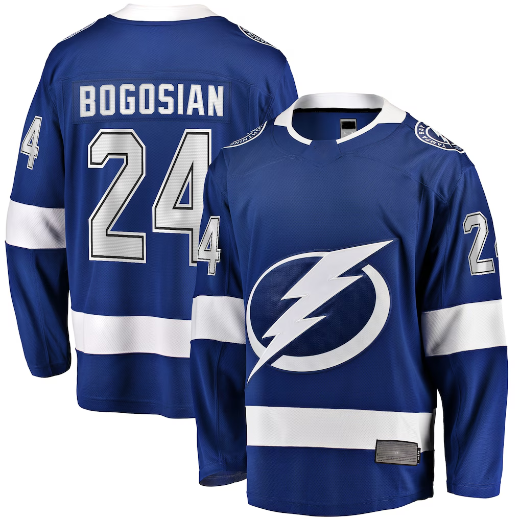 Kdoa TB.Lightning #24 Zach Bogosian Blue Home Breakaway Player Jerseys