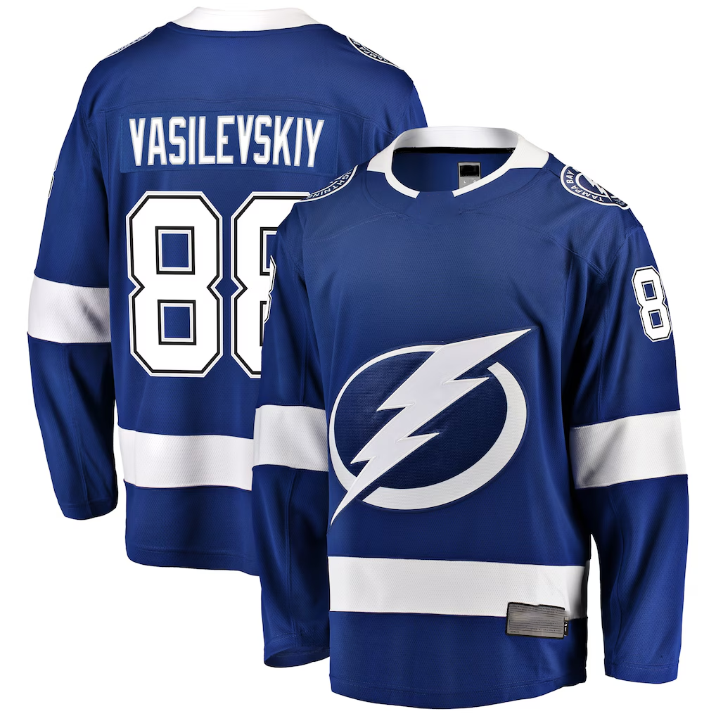 Kdoa TB.Lightning #88 Andrei Vasilevskiy Blue Home Premium Jerseys