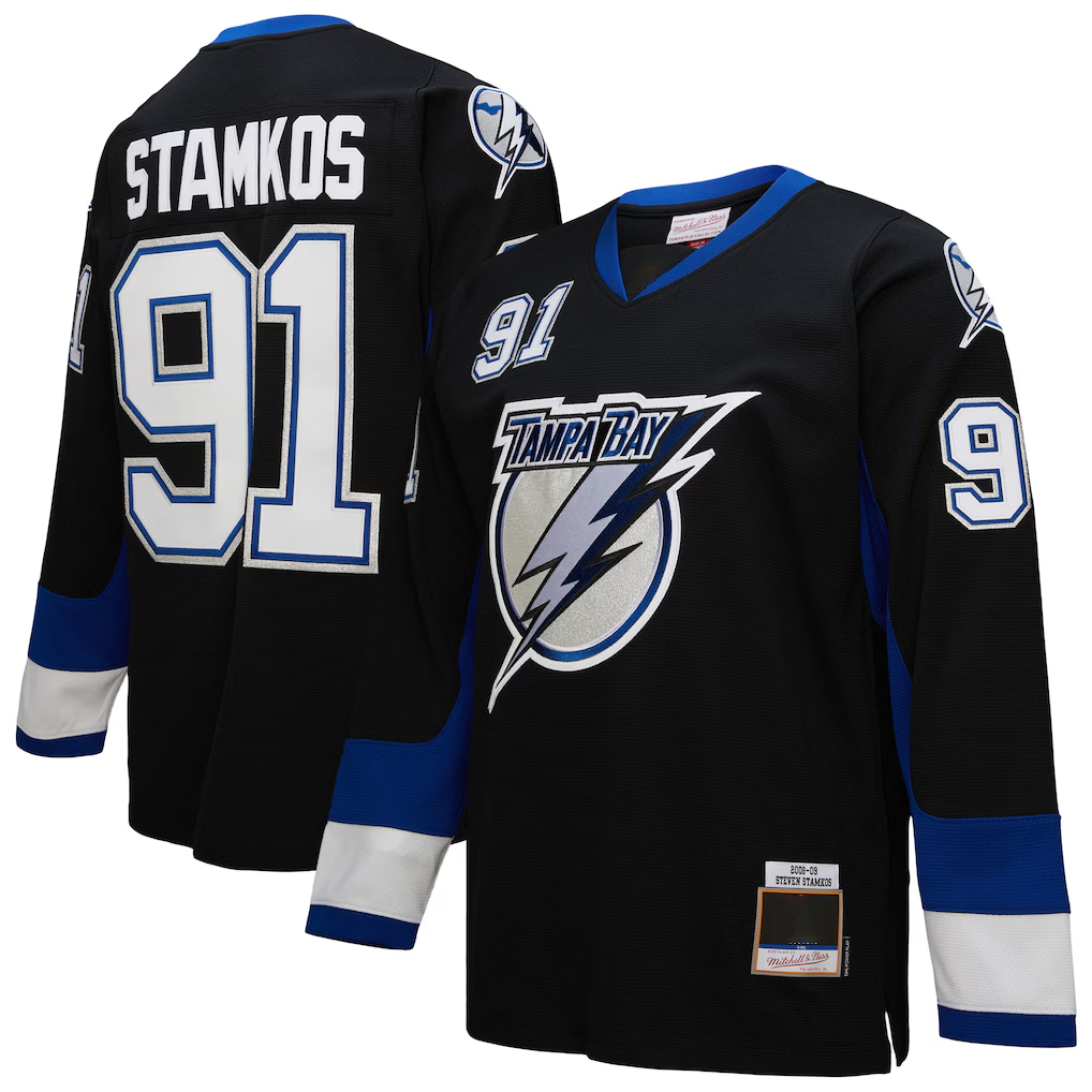 Kdoa TB.Lightning #91 Steven Stamkos Mitchell & Ness Black 2008?09 Power Play Jerseys