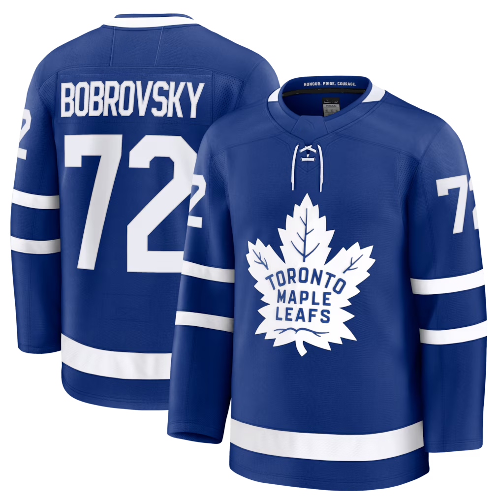 Kdoa T.Maple Leafs #72 Sergei Bobrovsky Blue Home Premium Jerseys