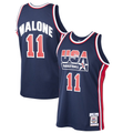 Kdoa U.Jazz #11 Karl Malone Mitchell & Ness Navy 1992 Dream Team Authentic Jerseys