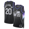 Kdoa U.Jazz #20 Jaren Jackson Jr. Black Swingman Jerseys - Statement Edition