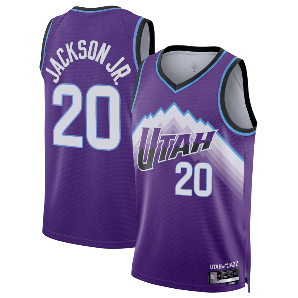 Kdoa U.Jazz #20 Jaren Jackson Jr. Purple Swingman Jerseys- Icon Edition