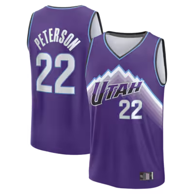 Kdoa U.Jazz #22 Darryn Peterson Fanatics Purple 2026 Draft First Round Pick Fast Break Jerseys - Icon Edition