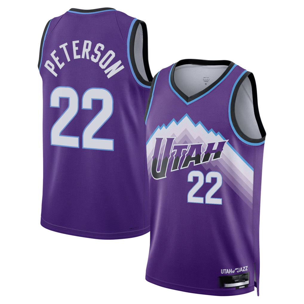 Kdoa U.Jazz #22 Darryn Peterson Purple 2026 Draft Swingman Jerseys - Icon Edition