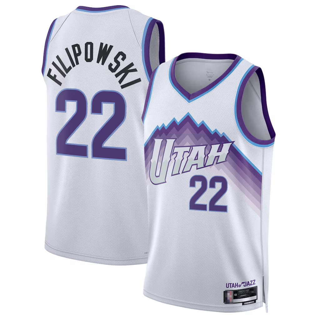 Kdoa U.Jazz #22 Kyle Filipowski White Swingman Jerseys - Association Edition