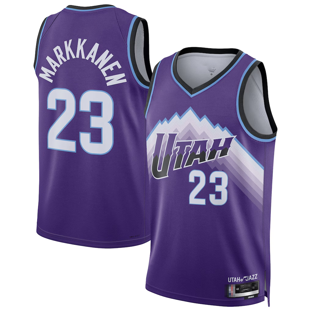 Kdoa U.Jazz #23 Lauri Markkanen Purple Swingman Jerseys - Icon Edition