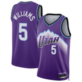 Kdoa U.Jazz #5 Cody Williams Purple Swingman Jerseys - Icon Edition
