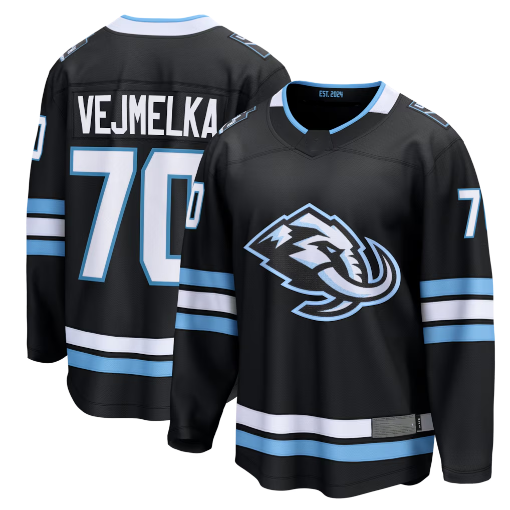 Kdoa U.Mammoth #70 Karel Vejmelka Black Home Breakaway Jerseys