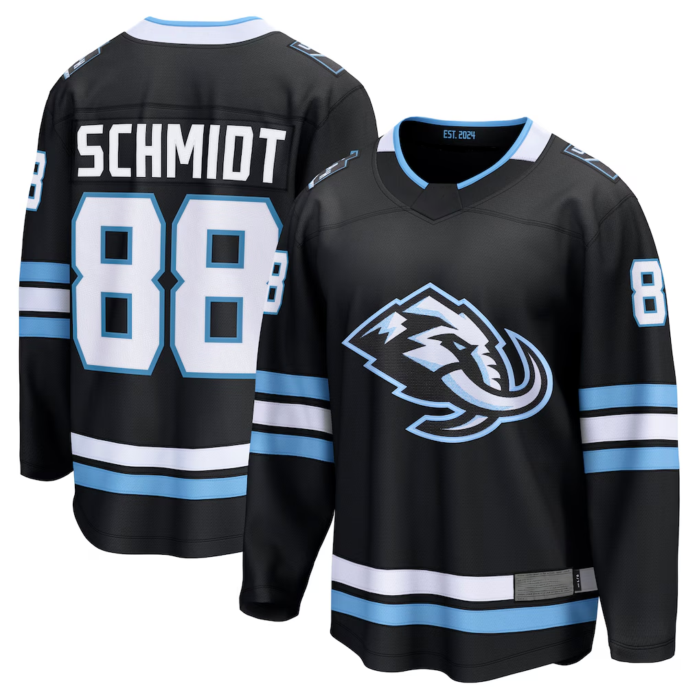 Kdoa U.Mammoth #88 Nate Schmidt Black Home Breakaway Player Jerseys