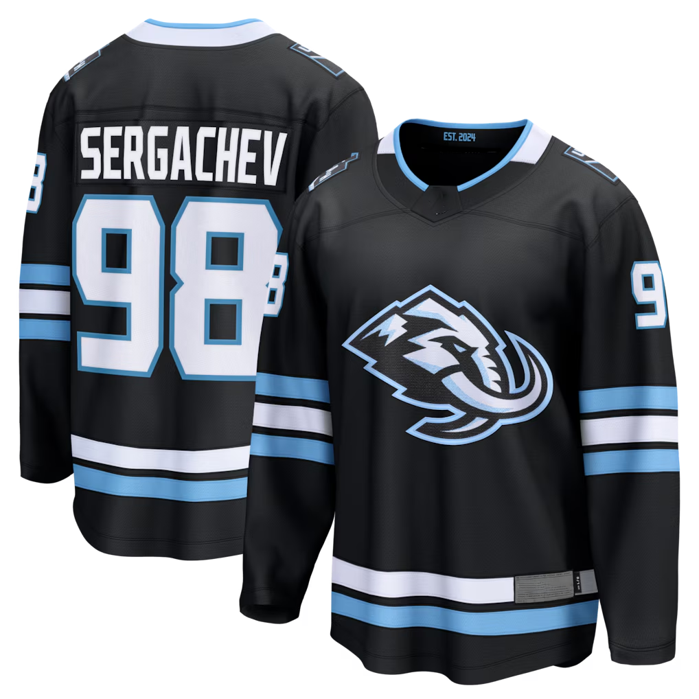 Kdoa U.Mammoth #98 Mikhail Sergachev Black Home Breakaway Player Jerseys