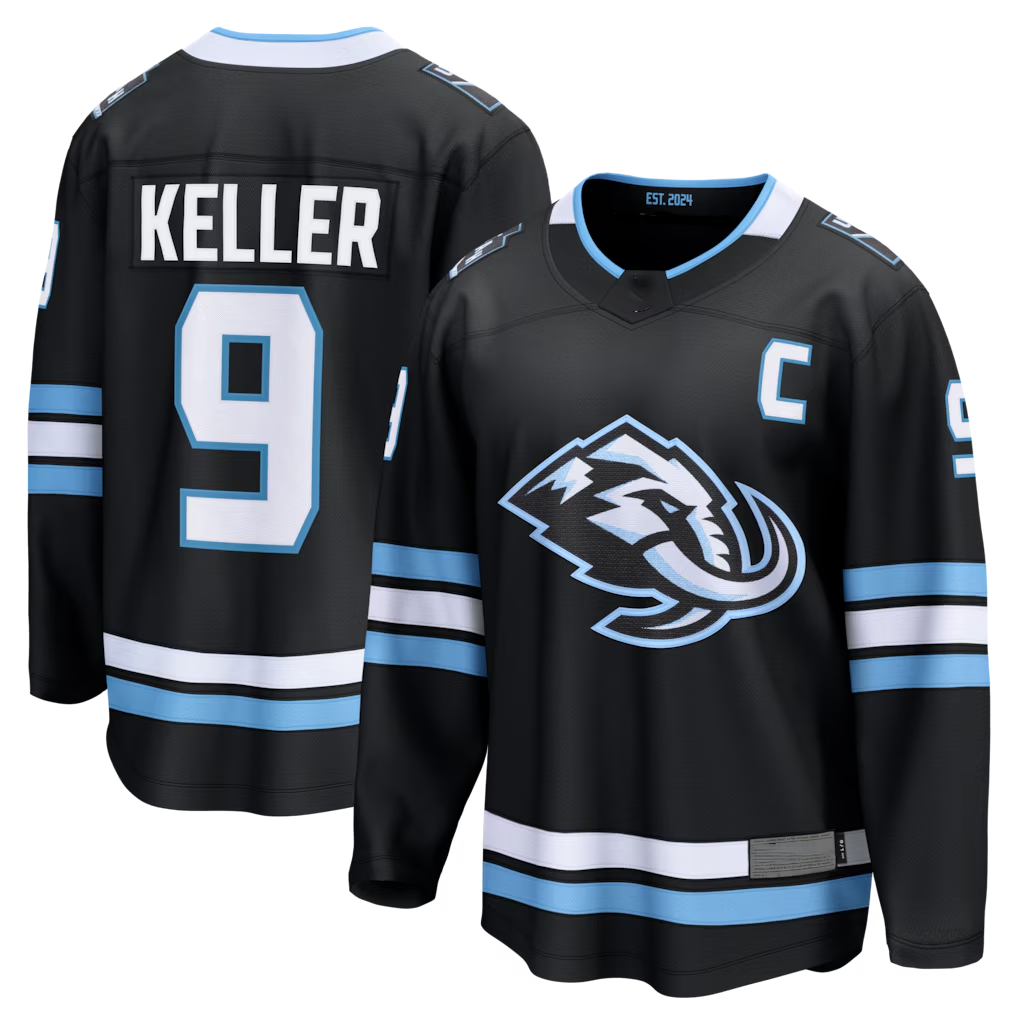 Kdoa U.Mammoth #9 Clayton Keller Black Home Breakaway Jerseys