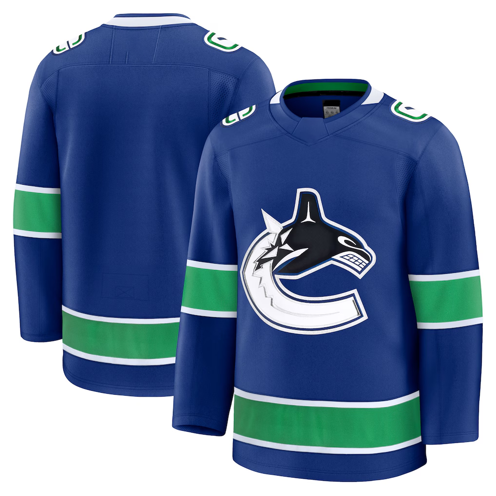 Kdoa V.Canucks Blue Home Premium Jerseys