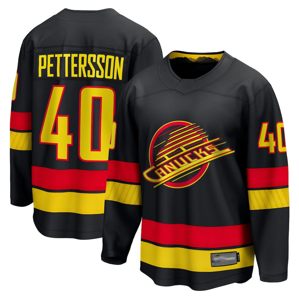 Kdoa V.Canucks #40 Elias Pettersson Black Breakaway Jerseys