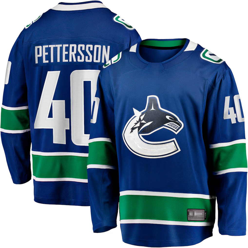 Kdoa V.Canucks #40 Elias Pettersson Blue Home Breakaway Jerseys