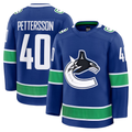 Kdoa V.Canucks #40 Elias Pettersson Blue Home Premium Jerseys