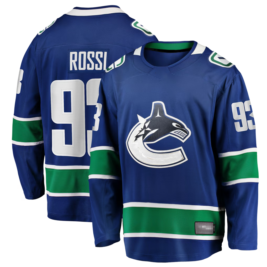 Kdoa V.Canucks #93 Marco Rossi Blue Home Premier Breakaway Player Jerseys