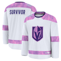 Kdoa V.Golden Knights White Hockey Fights Cancer Survivor Practice Jerseys
