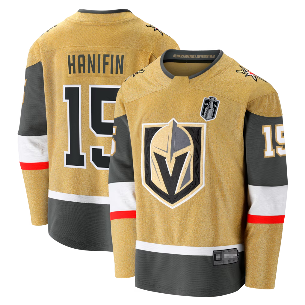 Kdoa V.Golden Knights #15 Noah Hanifin Gold 2026 Stanley Cup Final Breakaway Jerseys