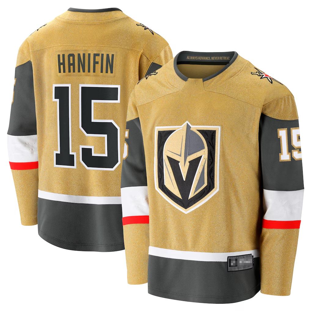 Kdoa V.Golden Knights #15 Noah Hanifin Gold Home Breakaway Jerseys