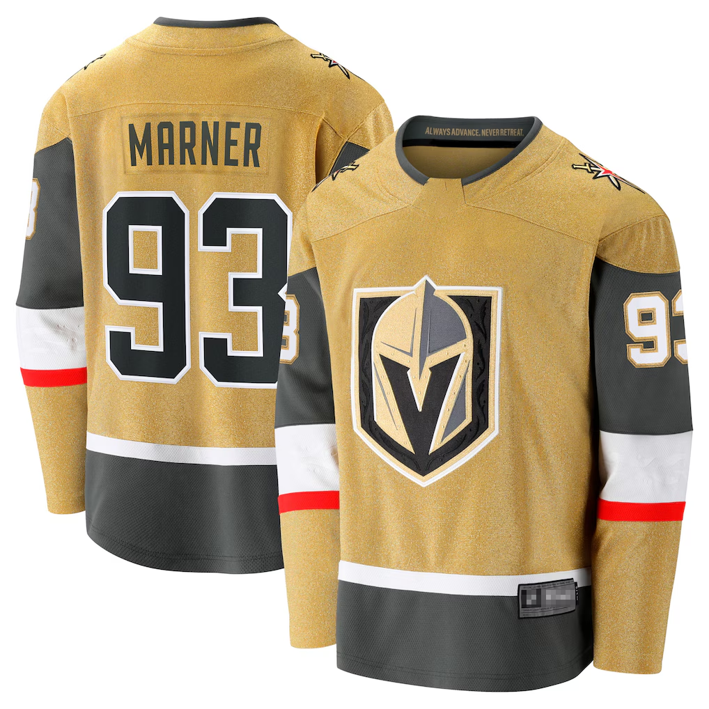 Kdoa V.Golden Knights #93 Mitch Marner Gold Home Breakaway Stitched Jerseys