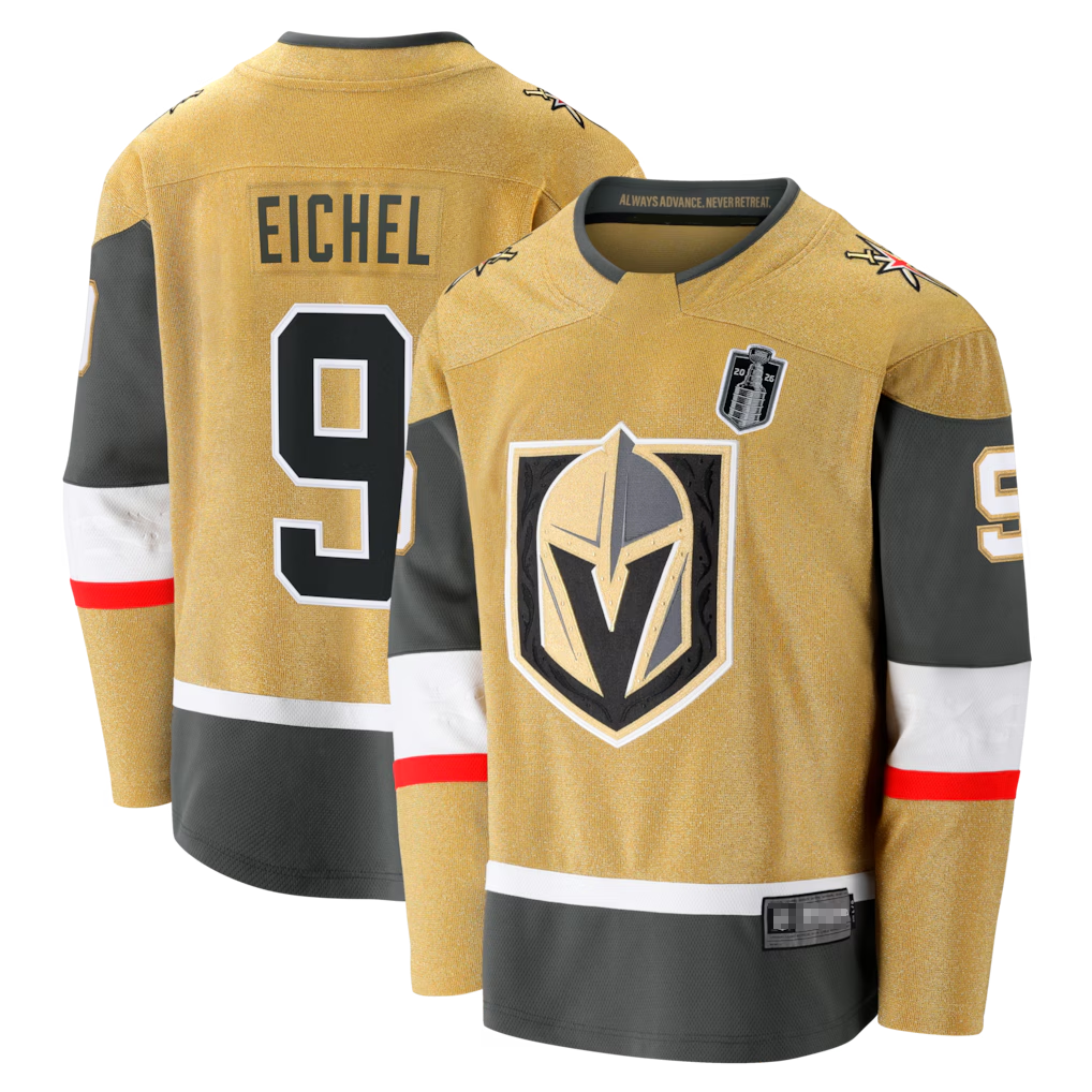 Kdoa V.Golden Knights #9 Jack Eichel Gold 2026 Stanley Cup Final Breakaway Jerseys