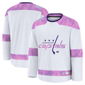 Kdoa W.Capitals White 2024 Hockey Fights Cancer Practice Jerseys