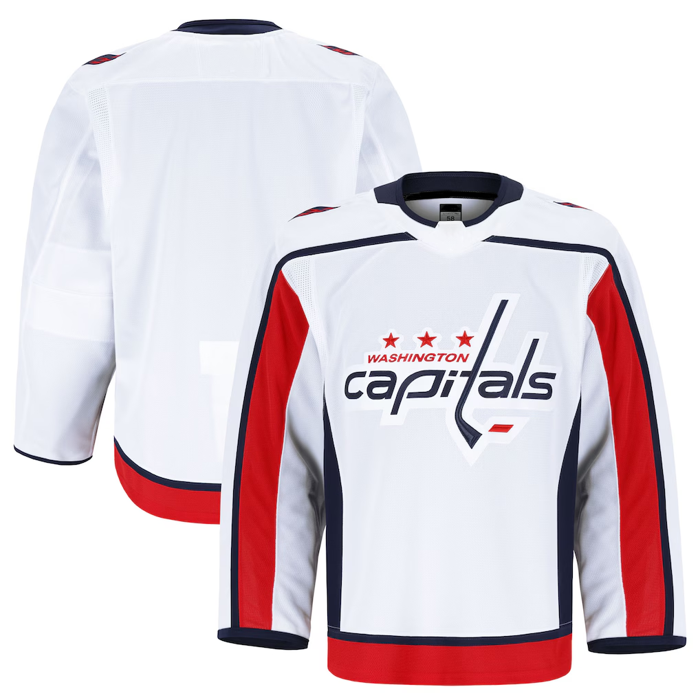 Kdoa W.Capitals White Away Authentic Pro Jerseys