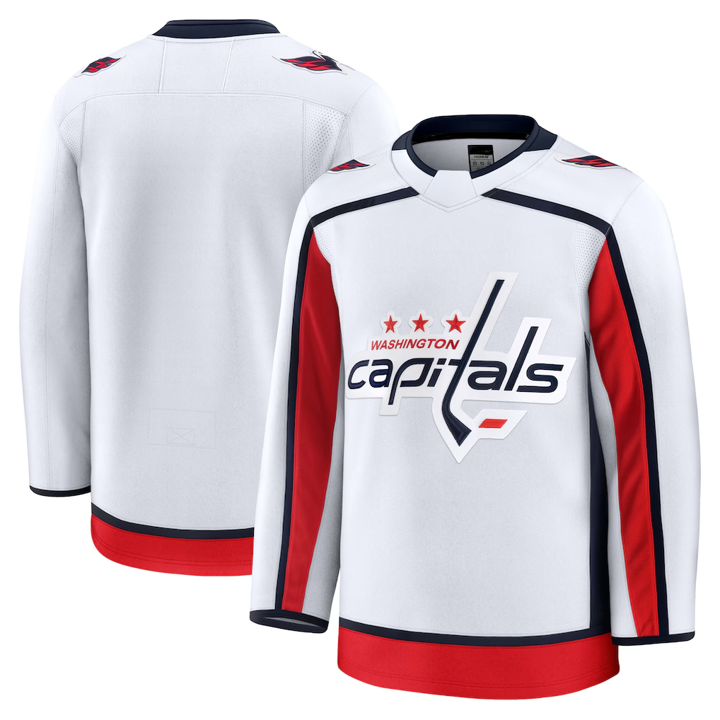 Kdoa W.Capitals White Away Premium Jerseys