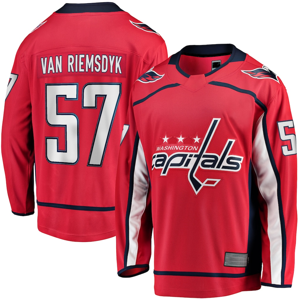 Kdoa W.Capitals #57 Trevor van Riemsdyk Red Home Breakaway Jerseys