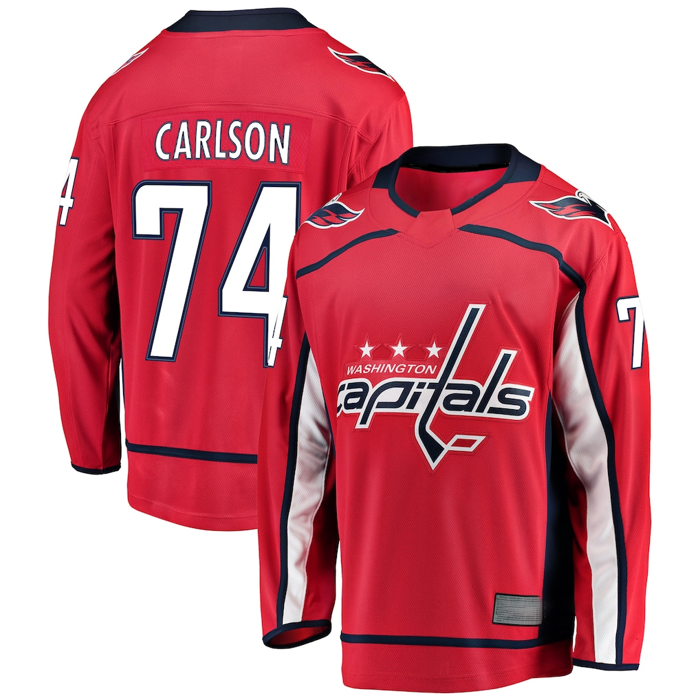 Kdoa W.Capitals #74 John Carlson Red Home Breakaway Player Jerseys