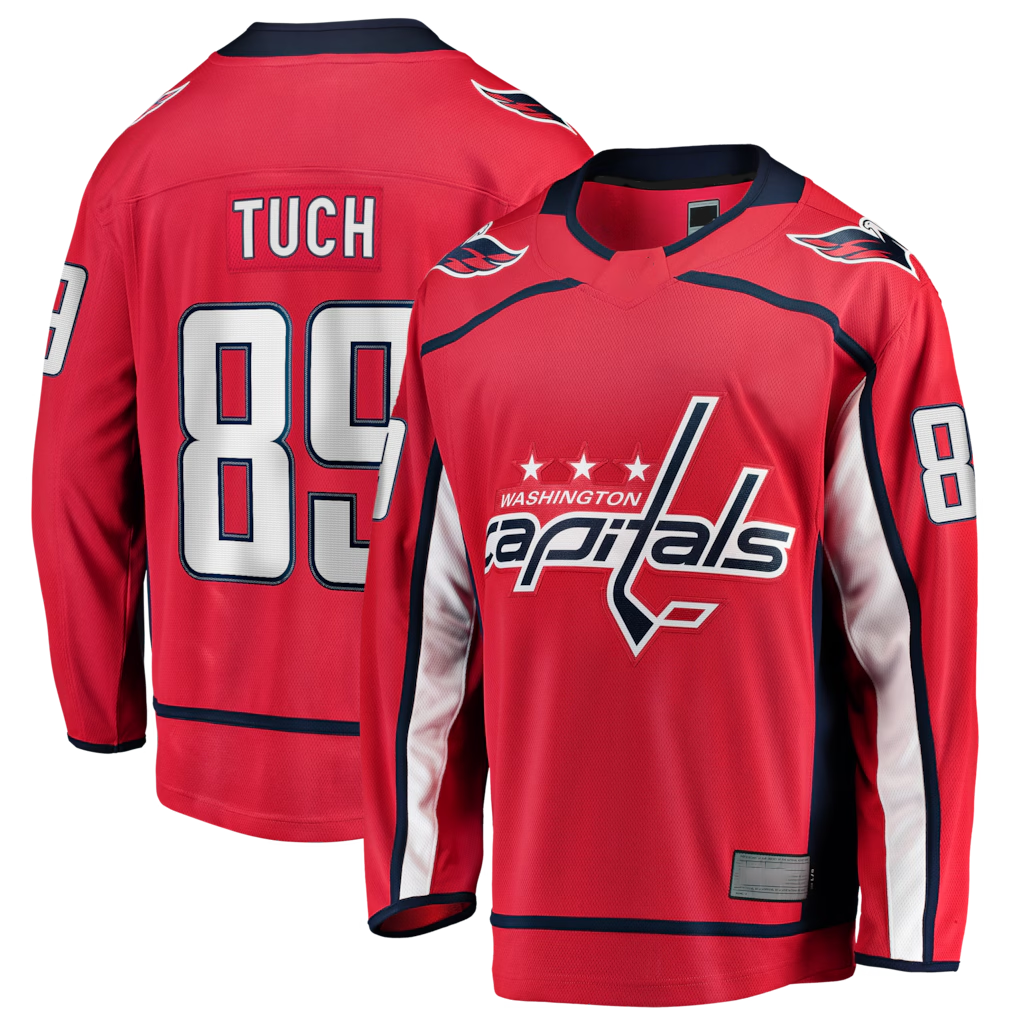 Kdoa W.Capitals #89 Alex Tuch Red Home Breakaway Jerseys