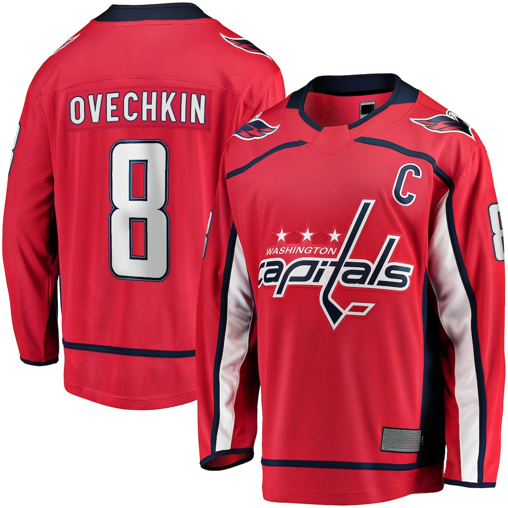 Kdoa W.Capitals #8 Alexander Ovechkin Red Captain Patch Home Breakaway Jerseys